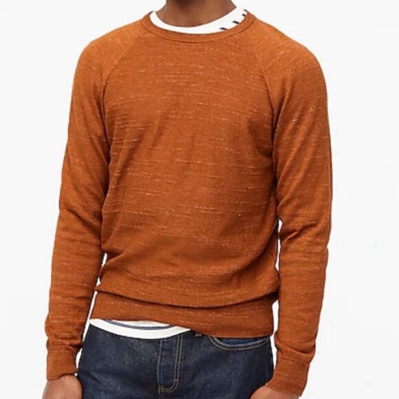 J. Crew Other - EUC Men's J. CREW Raglan Budded Crewneck Sweater Orange | Size L‎